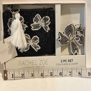 Rachel Zoe Los Angeles NY collection-Black and White Bow Tie Coin Purse Gift Set